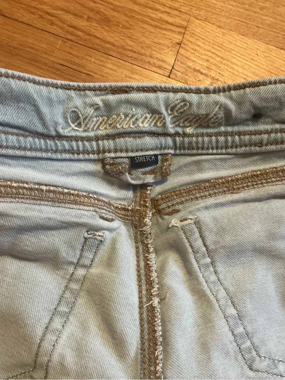 American Eagle Outfitters Light Denim Kids Shorts with Flap Pocket